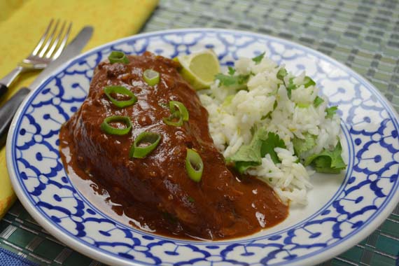 mexican mole with rice