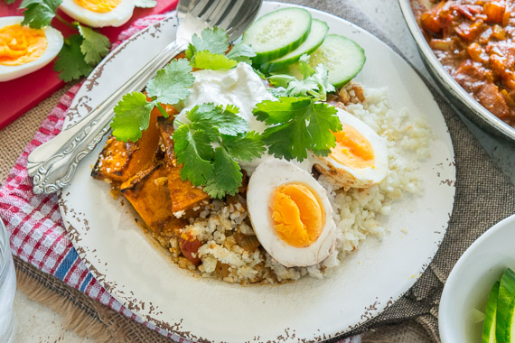 Egg Rogan Josh with Cauliflower Rice and Roasted Pumpkin – You Plate It