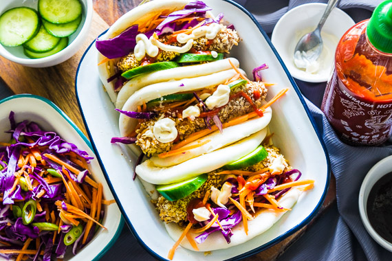 Chicken Bao Buns With Asian Slaw