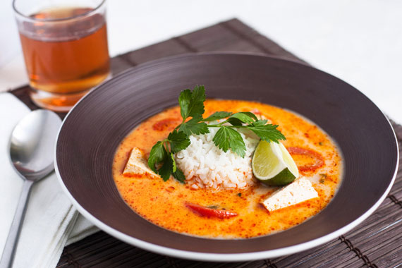 Red Coconut Curry Tofu with Ginger & over Jasmine Rice – You Plate It: Dinnertime Meal Kits With Love in Perth