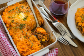 Delicious Shepherd’s Pie Topped with Sweet Potato Mash