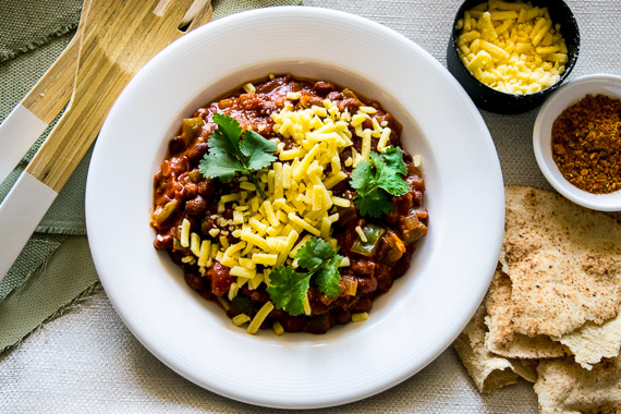 Wonderfully Delicious and Hearty Vegetarian Chili with Corn Chips