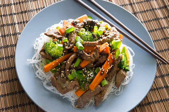 Beef & Broccoli Stir-Fry with Vermicelli Noodles