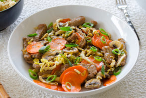 Cantonese Beef Stir Fry with Mushrooms & Brown Rice