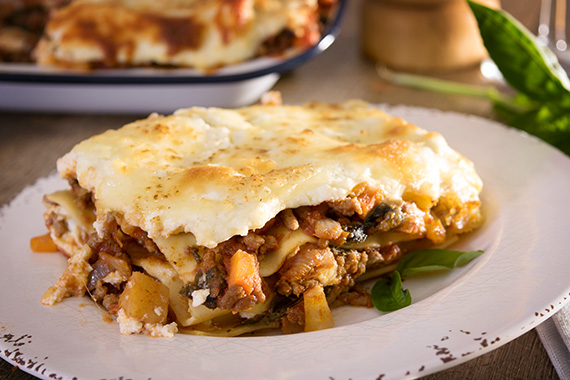 Homebaked Beef & Ricotta Lasagne with Vegetables