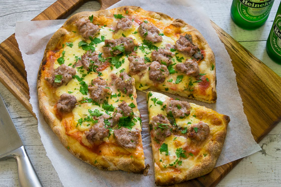 Pork & Fennel Sausage Pizza Inspired by The Golden Greek – Theo Kalogeracos