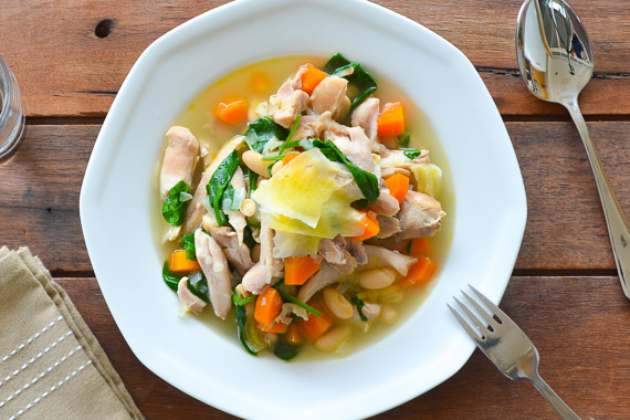 Braised Chicken Thighs with Cannellini Beans and Baby Spinach