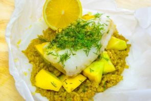 Lemon & Herb Fish in Papillote with Cracked Freekeh