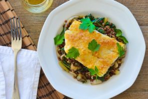 Fish Meunière with Moroccan Spiced Lentils & Silverbeet