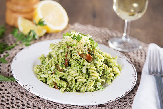 Mean Green Broccoli Pesto Pasta Inspired by Donna Hay
