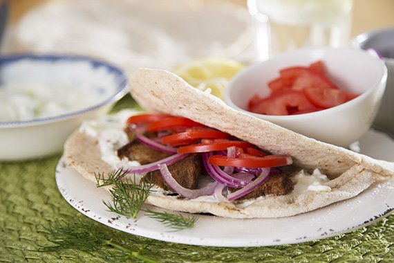 Greek Inspired Steak Gyros with Cucumber Yoghurt Sauce