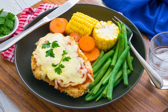 Oven Baked Chicken Parmigiana with Mozzarella