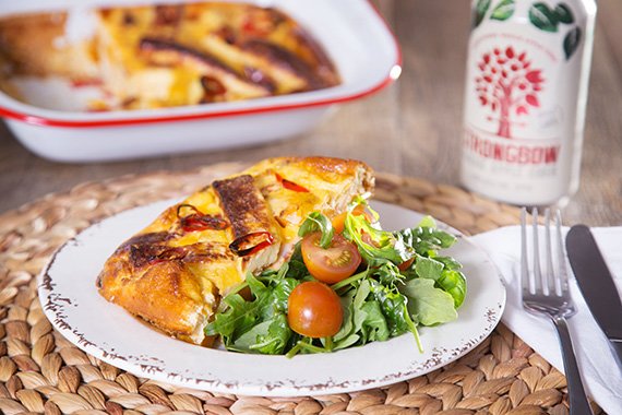 Butternut Pumpkin & Haloumi Frittata with Green Salad (eggs included)