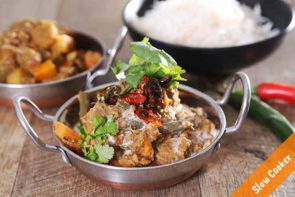 Slow Cooked Coriander Beef with Fluffy Rice & Chili