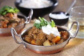 Slow Cooked Lamb Tikka Curry with Basmati Rice & Yoghurt