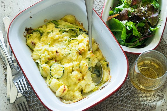 Oven Baked Fresh Gnocchi with Mascarpone & Mixed Side Salad