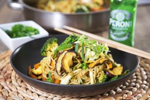 Vegetable Lo Mein with Egg Noodles