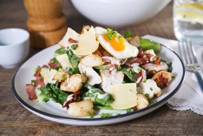 Chicken Caesar Salad with Croutons & Fried Egg (Optional)