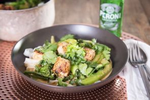 Thai Chicken Meatball Curry with Pak Choy & Rice Noodles