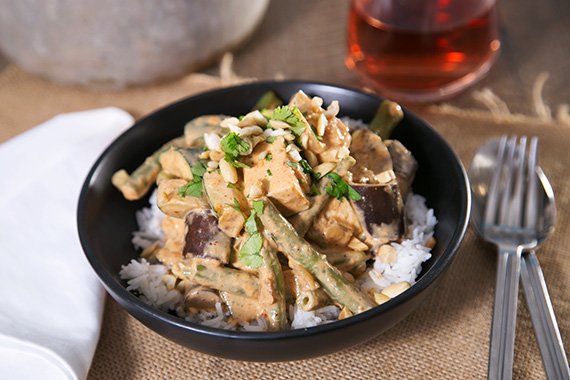 Tofu & Summer Vegetable Curry with Peanuts