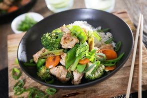 Honey, Garlic & Soy Chicken with Coconut Rice & Veggies