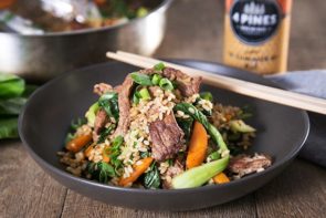 Porterhouse Steak with Five Spice & Stir Fried Brown Rice