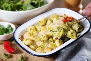 Oven Baked Fresh Gnocchi with Mascarpone & Mixed Side Salad