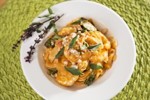 Tom Yum Prawns & Rice Noodles with Baby Choy Sum & Thai Basil