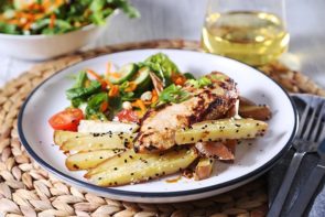 Miso Chicken, Sesame Fries and Simple Summer Salad