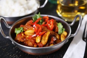 Baked Chicken and Butter Bean Curry with Pickled Chilli & Rice by Jamie Oliver