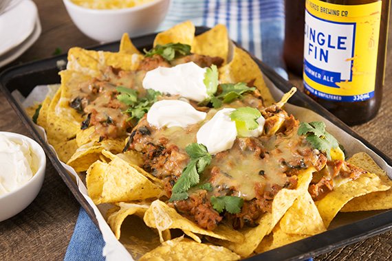 Vegetarian Nut ‘Mince’ Nachos with Sour Cream