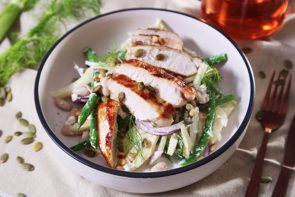 Chicken with Fennel, Bean & Fetta Salad