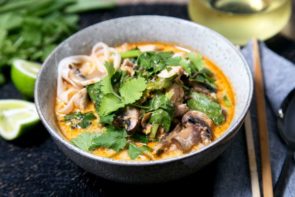 Chicken Laksa with Fresh Lime & Coriander