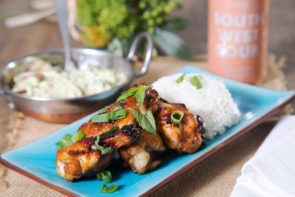 Tandoori Chicken Wings with Mango Chutney and Cucumber Radish Raita