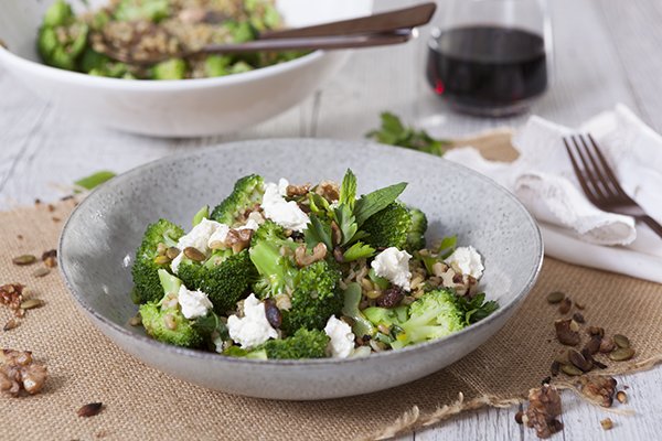 Broccoli & Freekeh Salad with Persian Fetta, inspired by Petition Kitchen