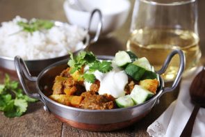 Slow Cooked Rogan Josh with Basmati Rice & Yoghurt