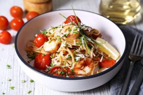 Venetian Scallop Linguine with Sour Cream & Herbs
