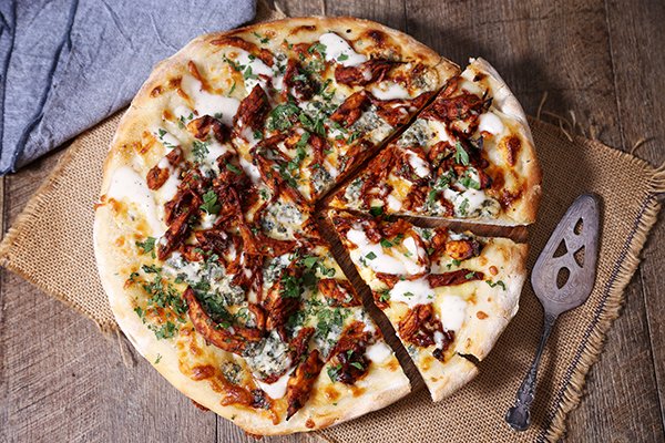 Buffalo Chicken Pizza with Ranch Sauce