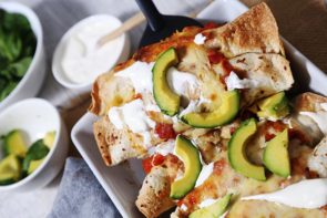 Cheesy Beef Enchiladas with Avocado, Spinach and Beans