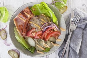 Loaded Burger Bowl with Bacon and Special Sauce