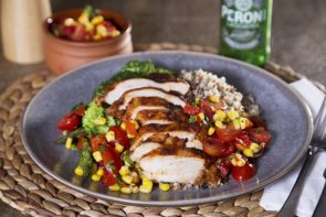 Paprika Chicken & Quinoa with Capsicum Salsa & Greens