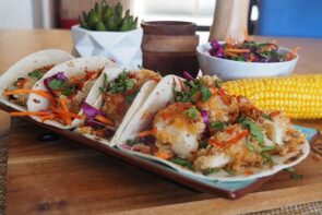Spicy Cauliflower Tacos with Slaw and Sweetcorn
