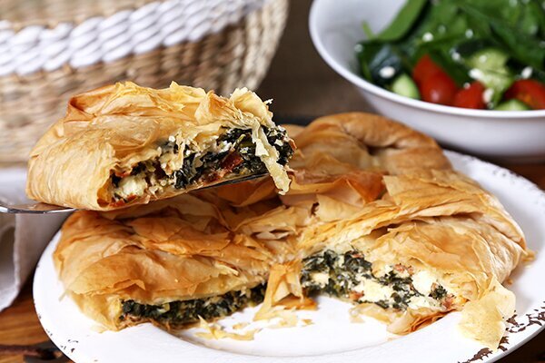 Crispy Greek Style Pie with Fetta & Sundried Tomatoes