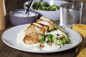 Honey Mustard Chicken with Apple Salad and Silky Mash