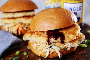 Katsu Chicken Burger with Tonkatsu Sauce & Slaw