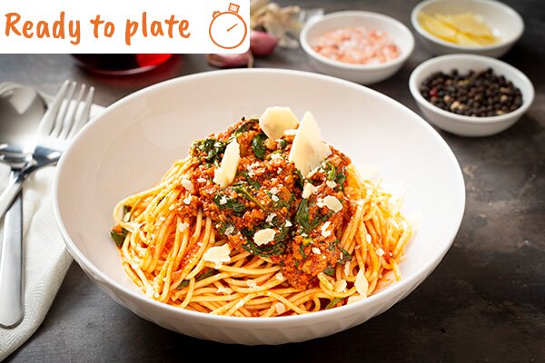 Quick and Easy Spaghetti Bolognese with Cherry Tomatoes and Parmesan