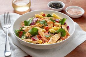 Roasted Fetta and Tomato Pasta with Paprika Chicken