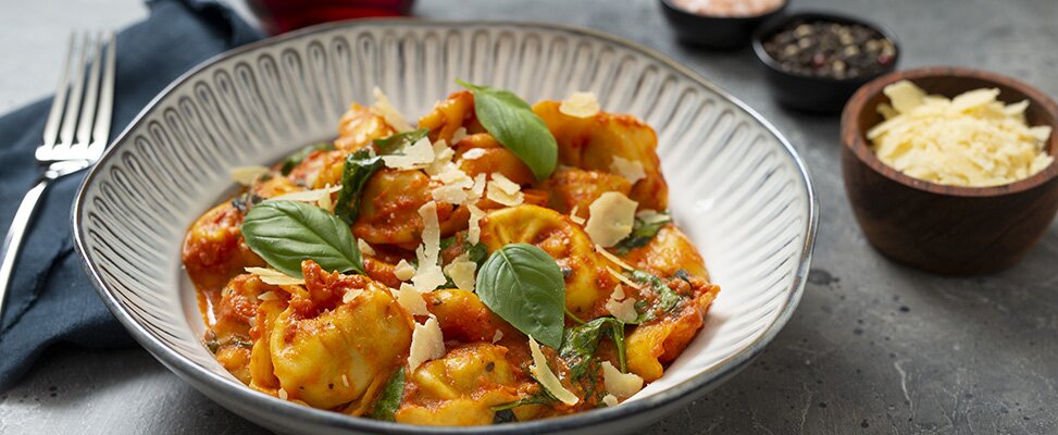 Wagyu Tortellini with Parmesan and Spinach