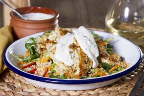 Easy Grilled Chicken with Couscous Salad and Yoghurt