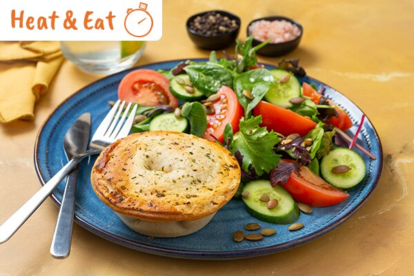 Quick and Easy Chicken and Leek Pie with Garden Salad